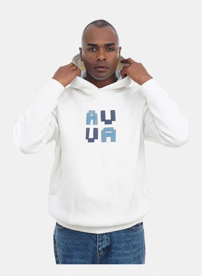 FIRE WOOD FireWood Printed Sweatshirt With Hooded long sleeve For Men- Offwhite - Image 2